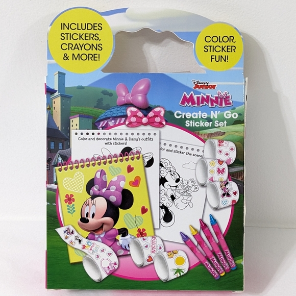 Disney Junior Minnie Mouse Create N' Go Sticker Set, Kids Activity Set - Picture 2 of 4